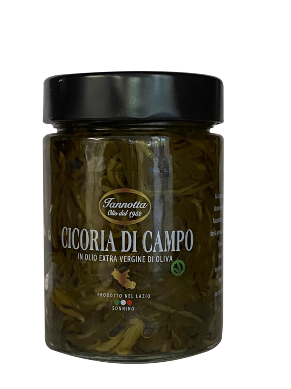 Cicoria sott’olio verdura del Lazio in olio extra vergine di oliva