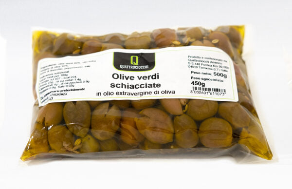Box Olive Verdi Schiacciate 500gr