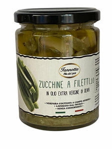 Zucchine a filetti verdure del Lazio in olio extra vergine di oliva